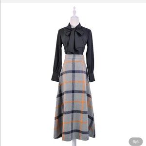 Double woolen dress